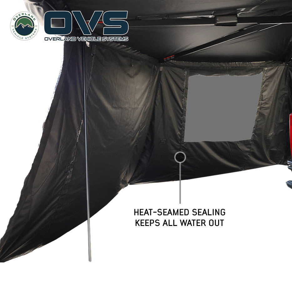 XD Nomadic 270 Grey Hex Awning Walls - Reflective Overlay with Black Out Undercoats and Storage Bag