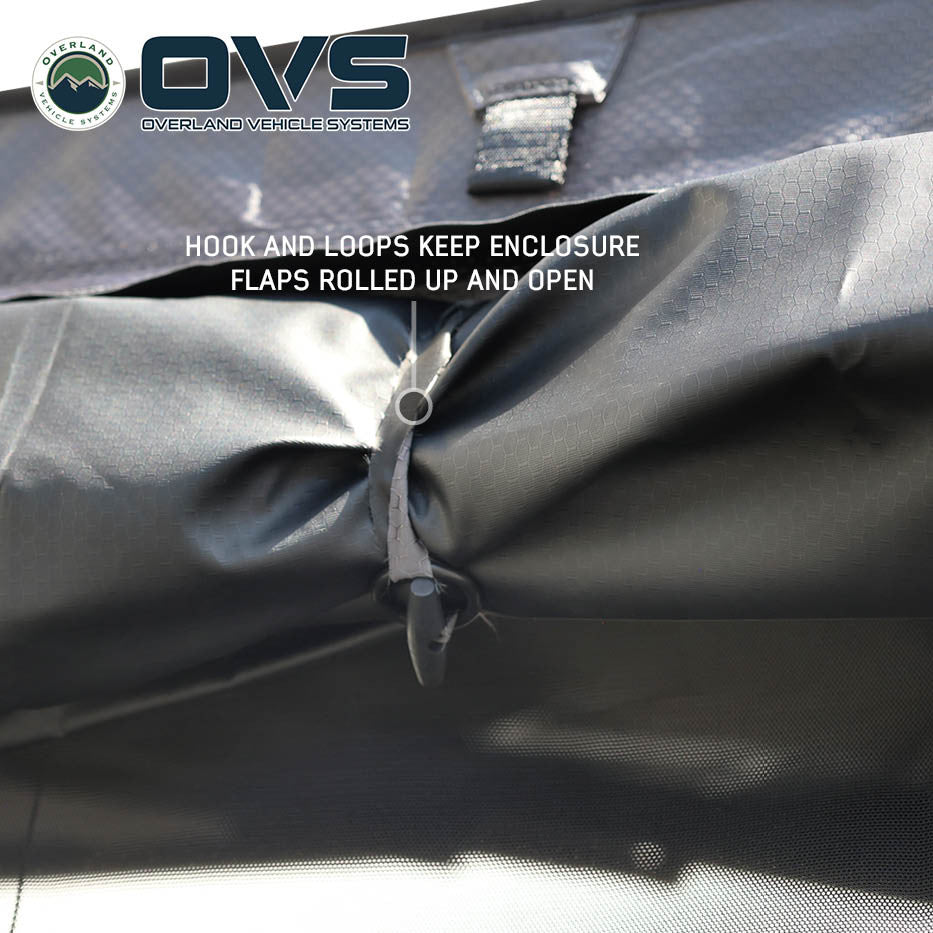 XD Nomadic 270 Grey Hex Awning Walls - Reflective Overlay with Black Out Undercoats and Storage Bag