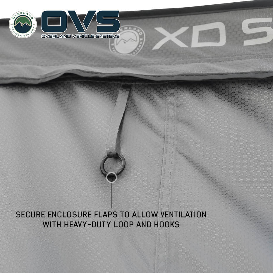 XD Nomadic 270 Grey Hex Awning Walls - Reflective Overlay with Black Out Undercoats and Storage Bag