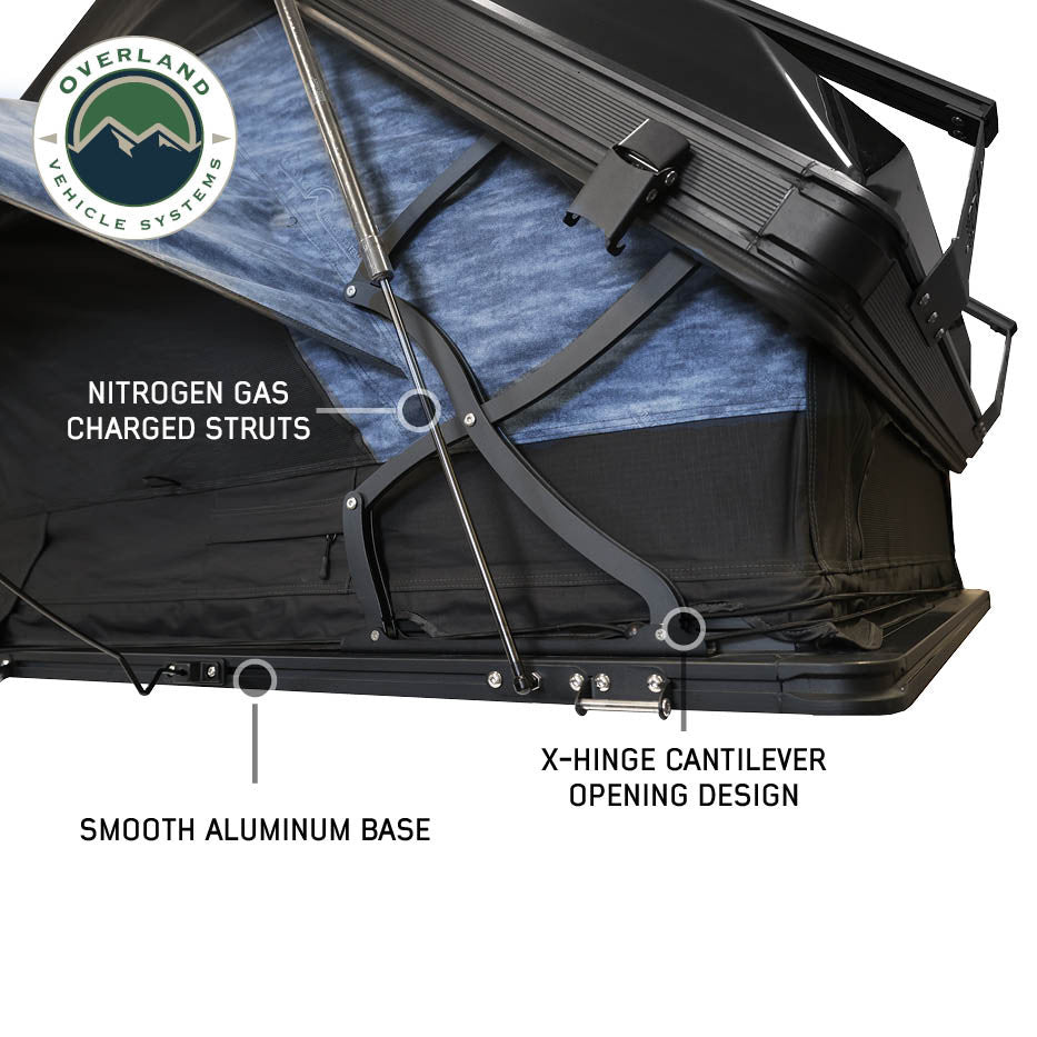 XD Atlas Cantilever ABS Hard Shell Roof Top Tent, Blue Body & Black Rainfly