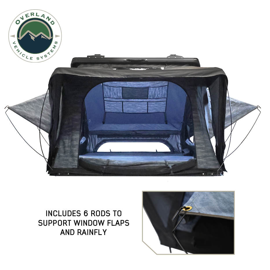 XD Atlas Cantilever ABS Hard Shell Roof Top Tent, Blue Body & Black Rainfly