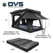 XD K2 Dual Action Clam Shell 2 Person Aluminum Hard Shell Roof Top Tent, Blue Body & Black Rainfly