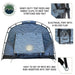 XD Khumbu 2 Person Swag Bag Tent W/ Black Out, Blue Body, and Storage Bag