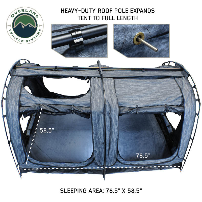 XD Khumbu 2 Person Swag Bag Tent W/ Black Out, Blue Body, and Storage Bag