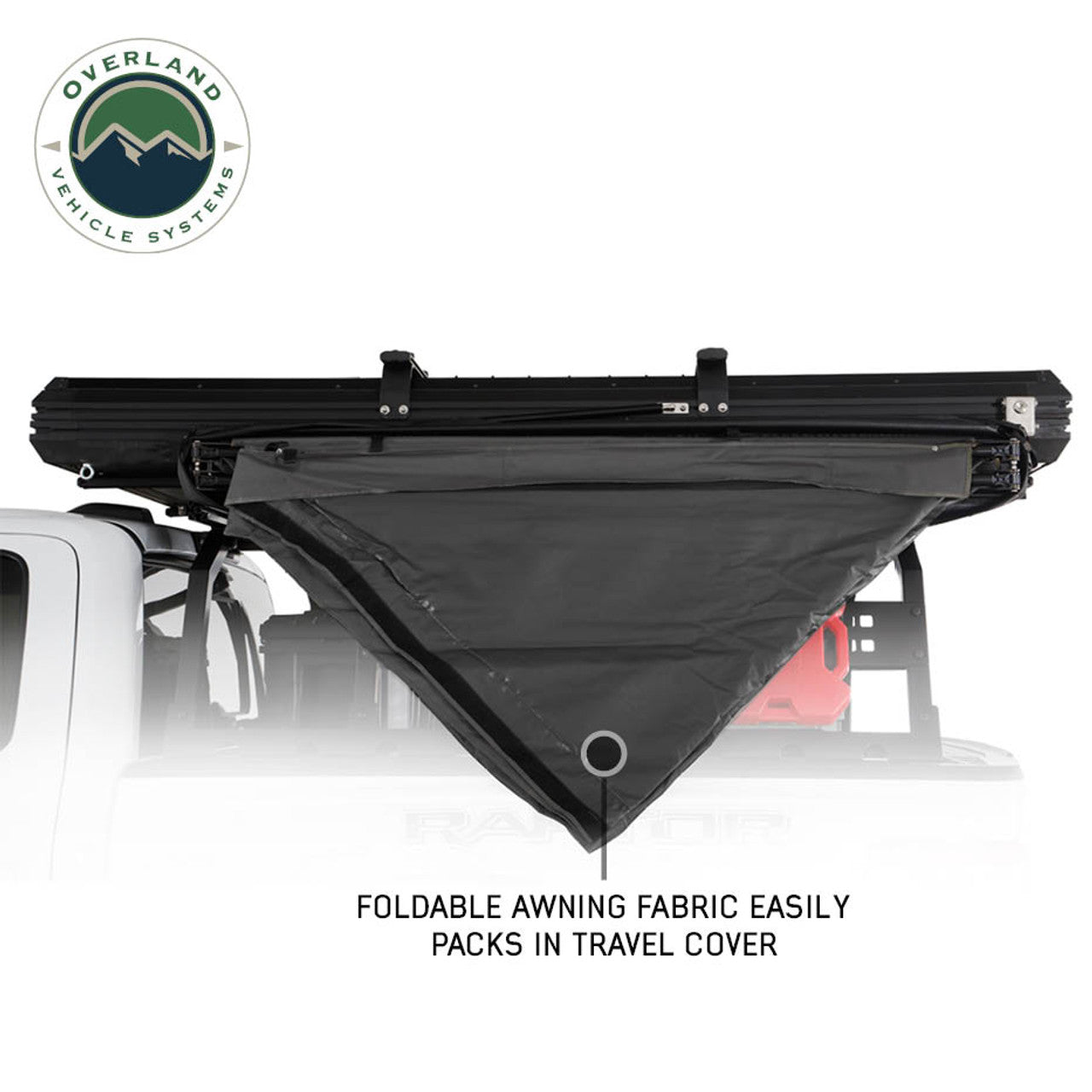 OVS XD Nomadic 180 LTE Awning - Black Fabric and Travel Cover Universal