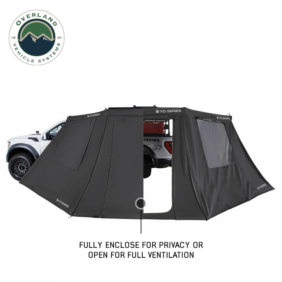 XD Nomadic 180 LTE Awning Walls - Black Fabric and Trim - Universal