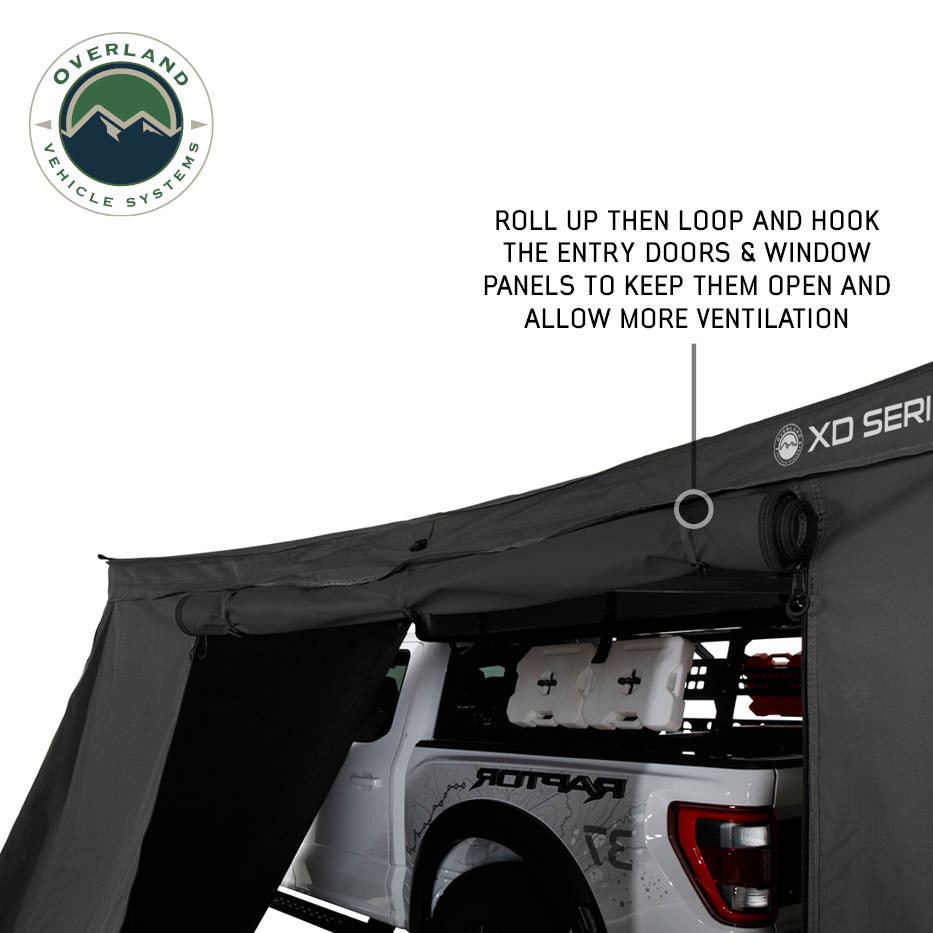 XD Nomadic 180 LTE Awning Walls - Black Fabric and Trim - Universal