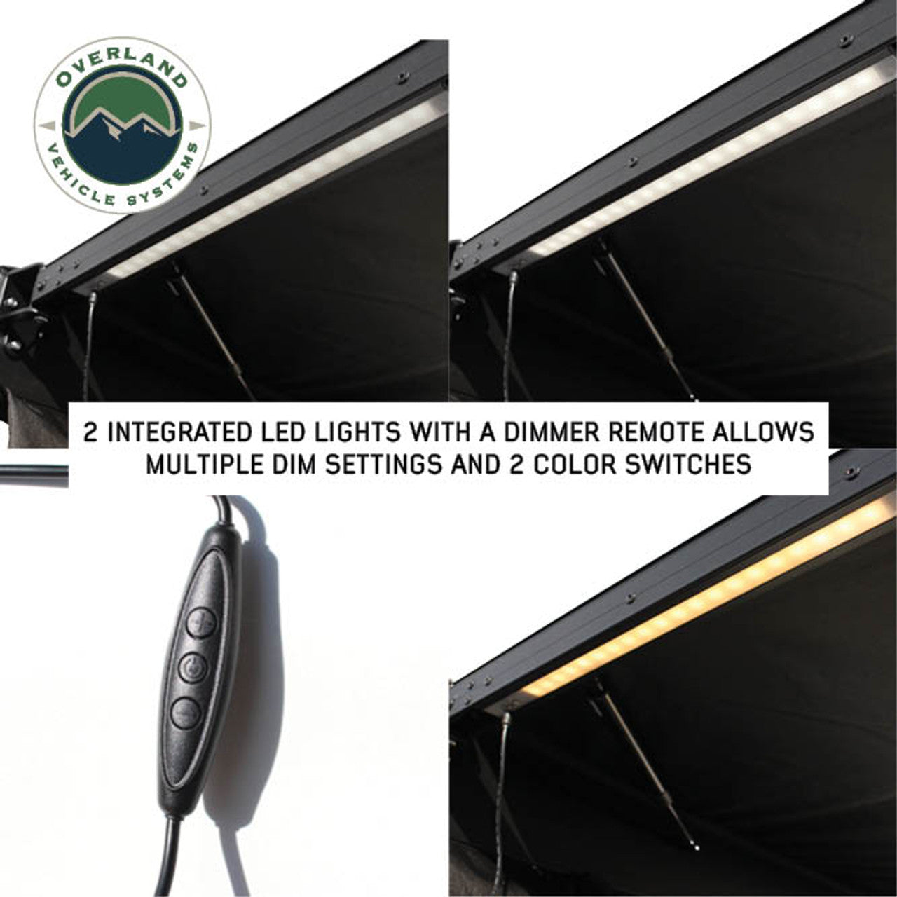 OVS XD Nomadic Self-Deploying 90 Degree Awning with Lights & Black Out Fabric Universal