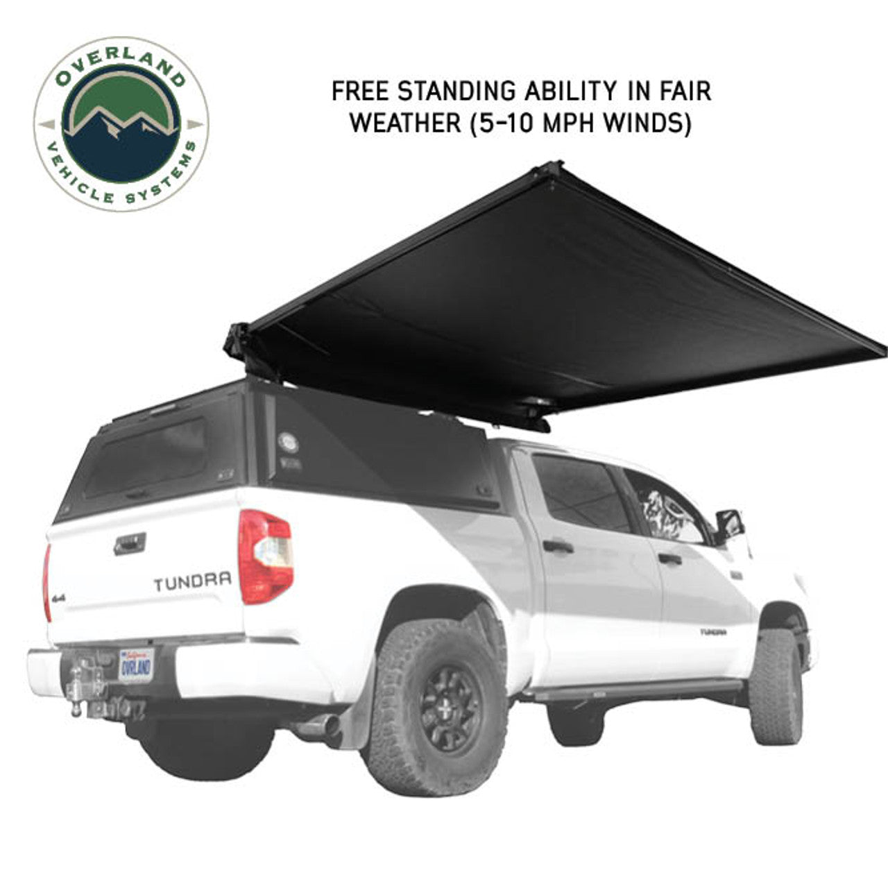 OVS XD Nomadic Self-Deploying 90 Degree Awning with Lights & Black Out Fabric Universal