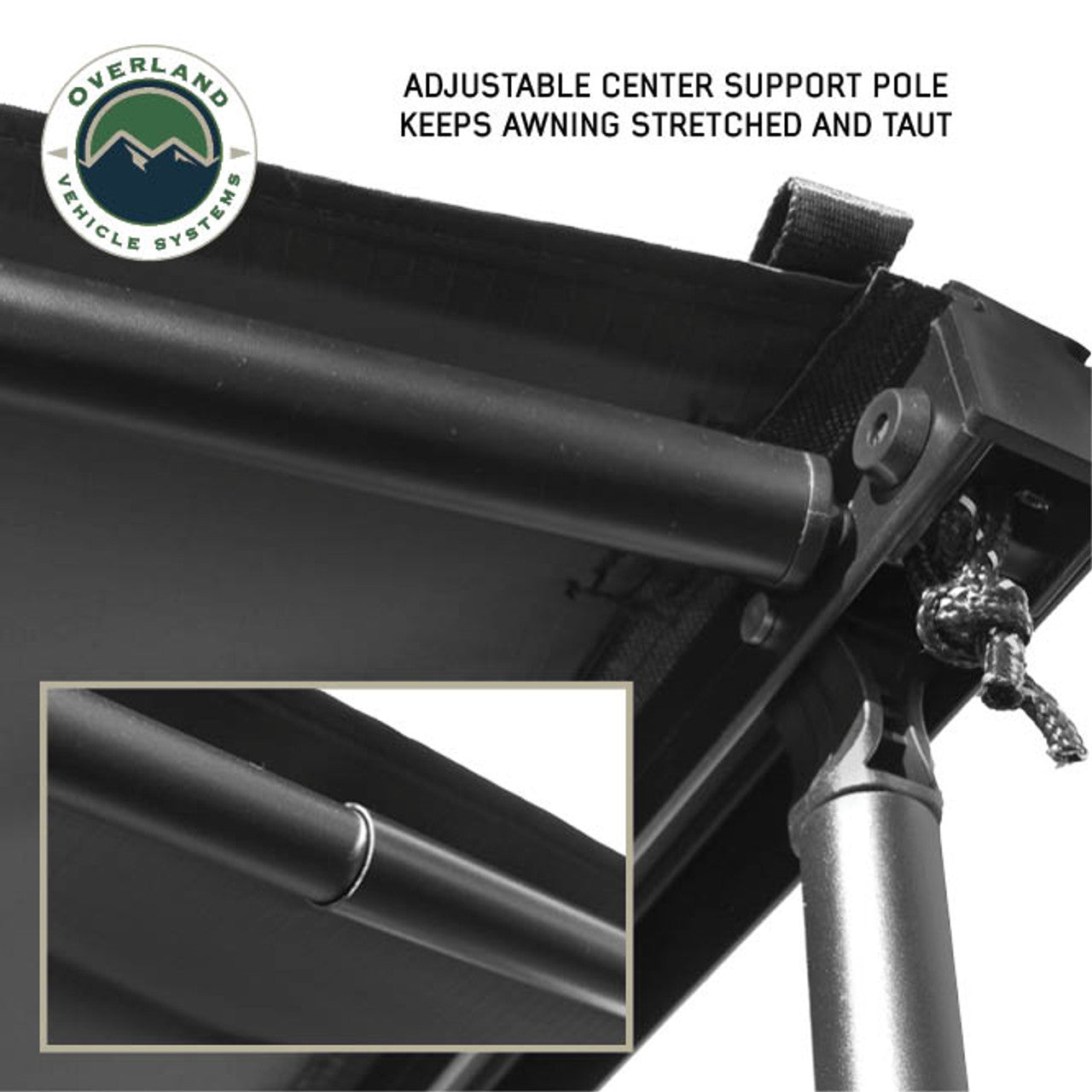 OVS XD Nomadic Self-Deploying 90 Degree Awning with Lights & Black Out Fabric Universal