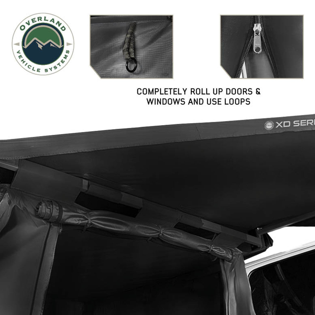 OVS XD Nomadic 270/180 Degree Awning Annex Room Enclosure - Black