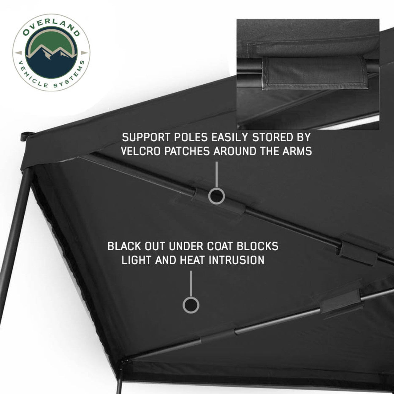 OVS XD Nomadic 270 LTE Awning - Black Fabric and Travel Cover