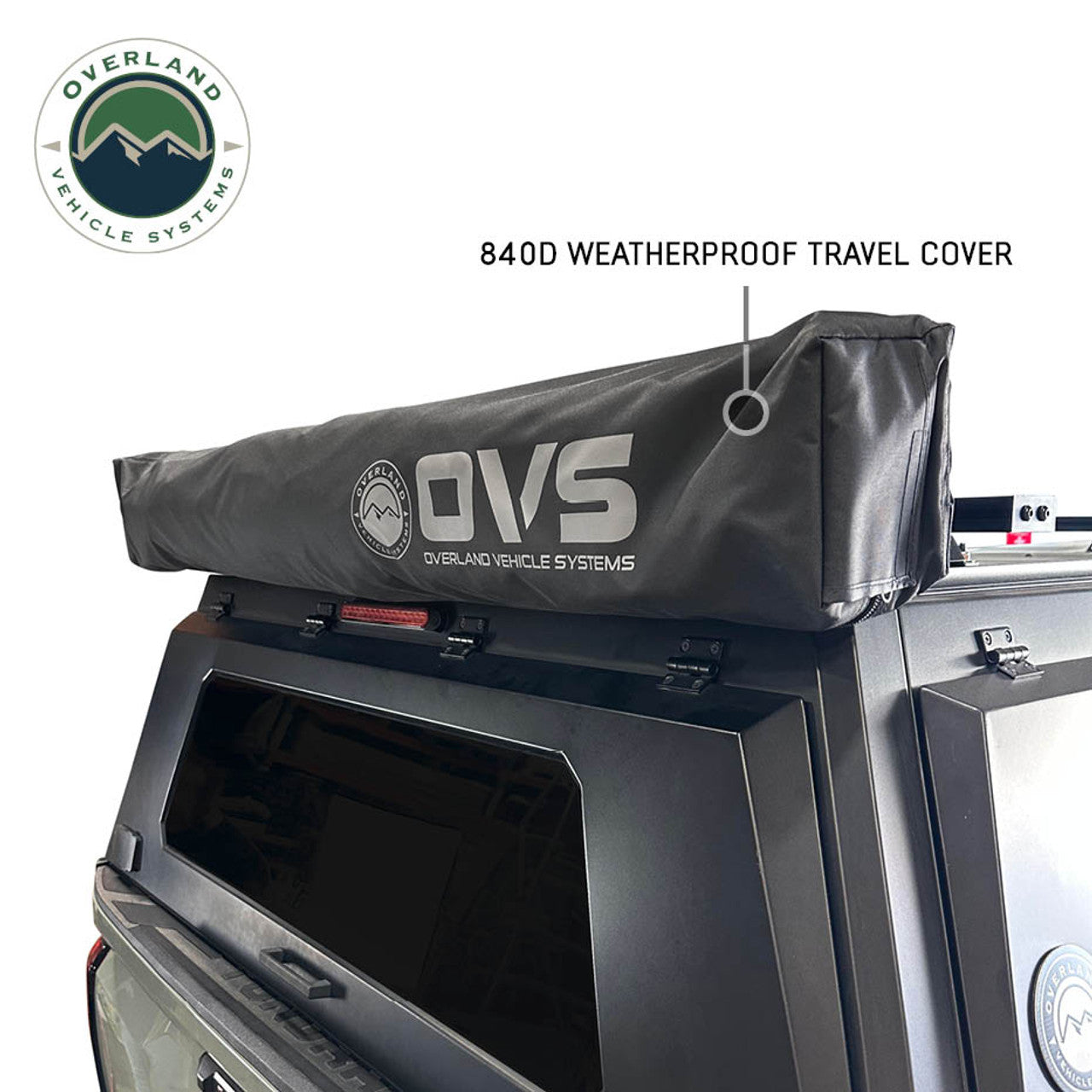 OVS XD Nomadic 315 Degree Awning - Black Fabric and Travel Cover