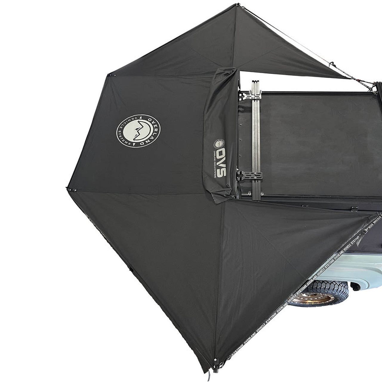 OVS XD Nomadic 315 Degree Awning - Black Fabric and Travel Cover