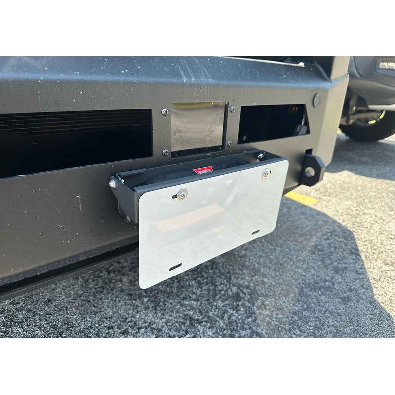 Backwoods Flip Up Front License Plate Holder - Hawse Fairlead-2