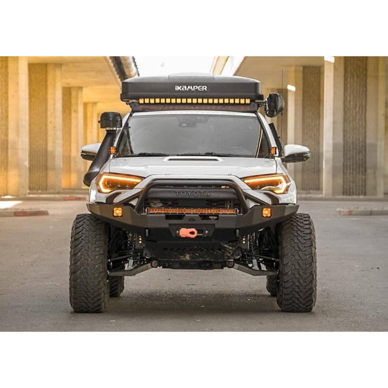 Backwoods Toyota 4Runner 5th Gen (2010-2024) Hi-Lite Overland Front Bumper [PreRunner Bull Bar]-11