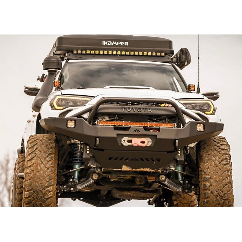 Backwoods Toyota 4Runner 5th Gen (2010-2024) Hi-Lite Overland Front Bumper [PreRunner Bull Bar]-13