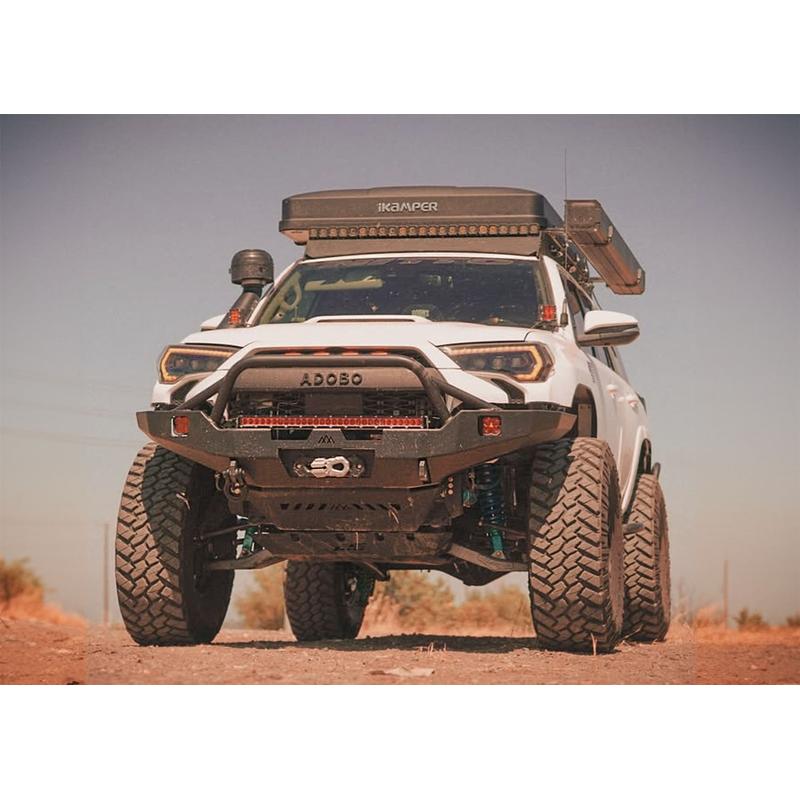 Backwoods Toyota 4Runner 5th Gen (2010-2024) Hi-Lite Overland Front Bumper [PreRunner Bull Bar]-4