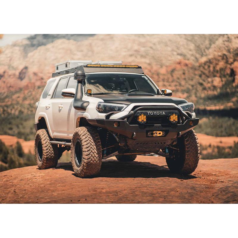 Backwoods Toyota 4Runner 5th Gen (2010-2024) Hi-Lite Overland Front Bumper [PreRunner Bull Bar]-9