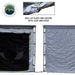 HD Nomadic Awning Room Enclosure, Grey Body, Green Trim (4 Walls & Floor)