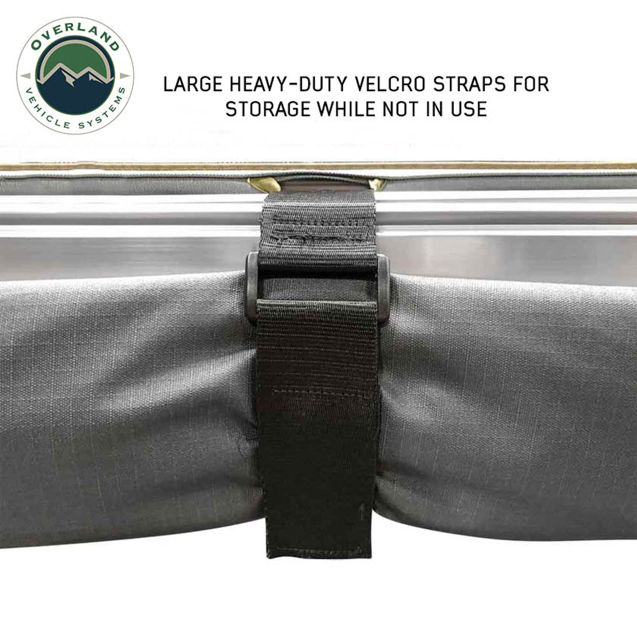 HD Nomadic 90 Degree Awning - Grey Body, Green Trim & Black Travel Cover