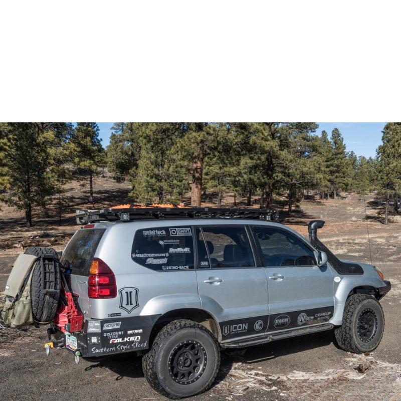 eez-awn-k9-roof-rack-for-lexus-gx-rear-corner-view-with-spare-tire-in-nature