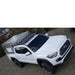 eezi-awn-k9-roof-rack-for-toyota-tacoma-front-corner-view-with-truck-cap-and-roof-top-tent-on-lawn