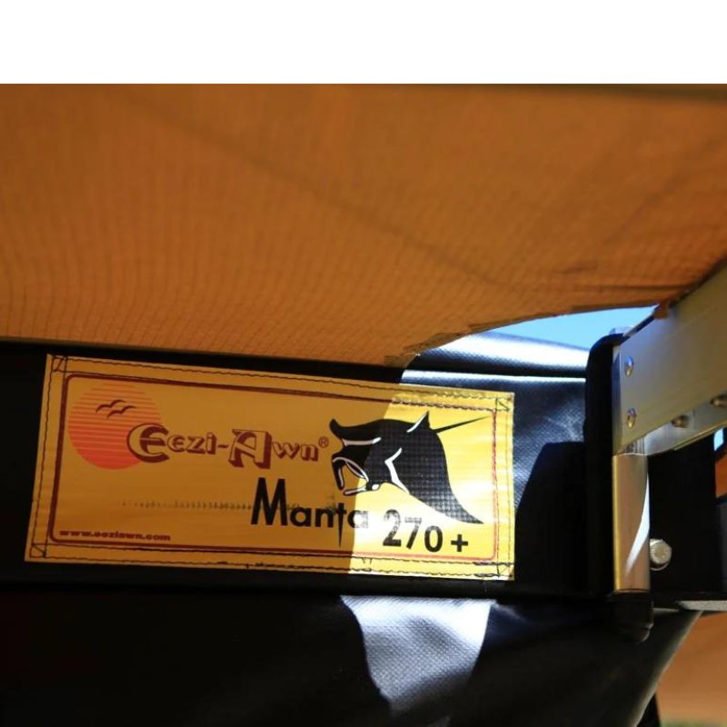eezi-awn-manta-270-awning-beige-open-rear-view-close-up-with-brand-sticker