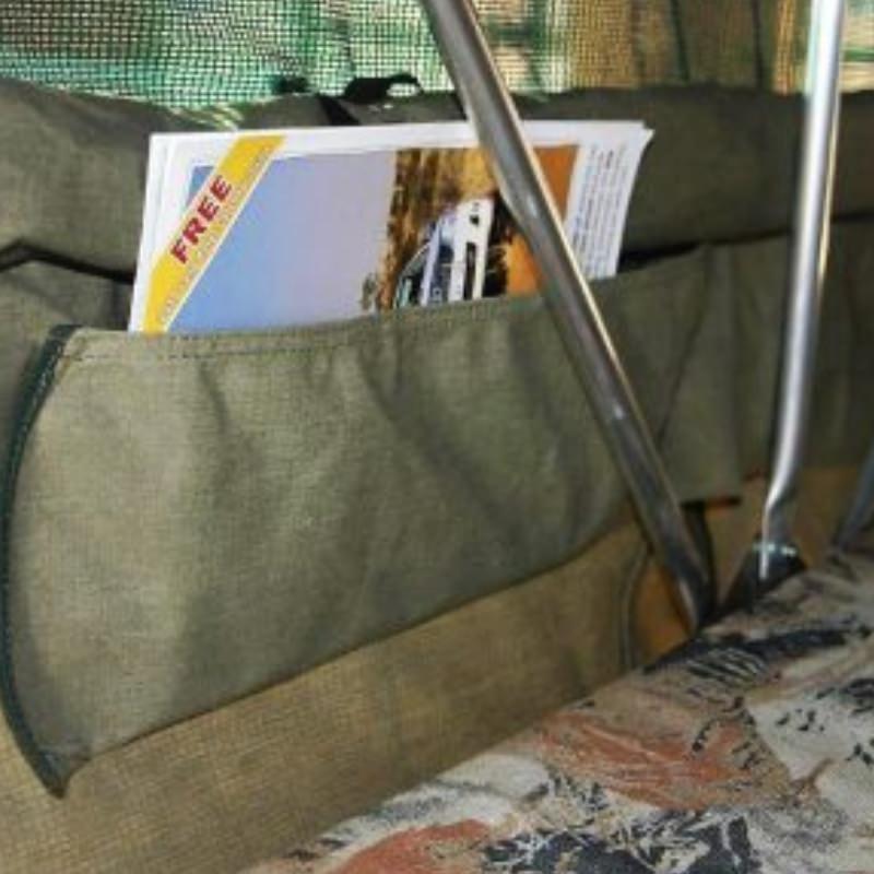 eezi-awn-series-3-soft-shell-roof-top-tent-olive-open-interior-view-with-mesh-window-and-storage-pockets
