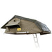 eezi-awn-xklusiv-soft-shell-roof-top-tent-beige-open-side-view-with-ladder-on-white-background