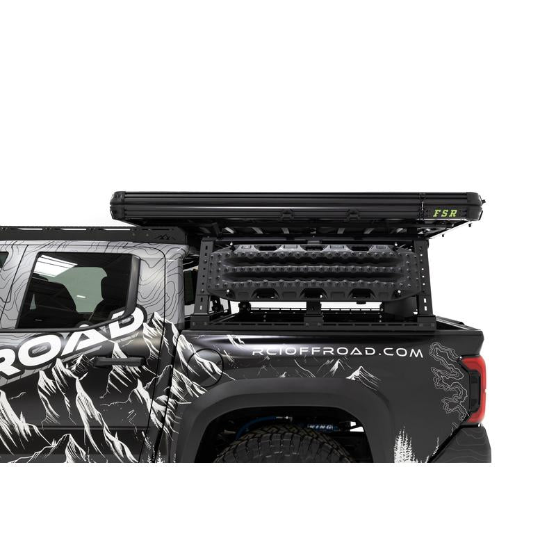 freespirit-recreation-aspen-v2-standard-hard-shell-roof-top-tent-black-closed-side-view-on-toyota-tacoma-on-white-backgroud