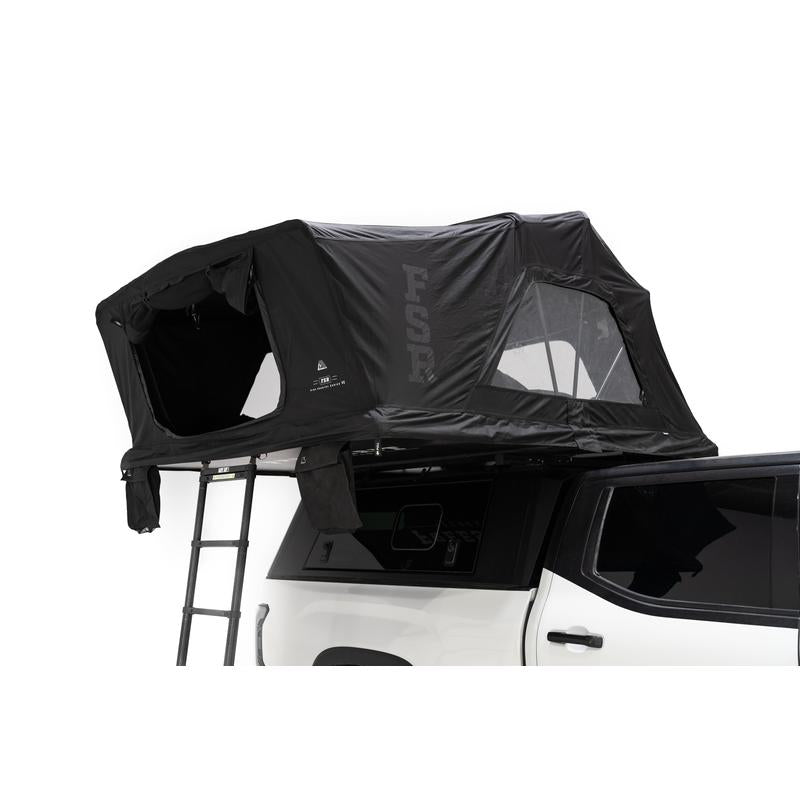 freespirit-recreation-high-country-v2-king-soft-shell-roof-top-tent-black-open-side-view-on-neutral-background