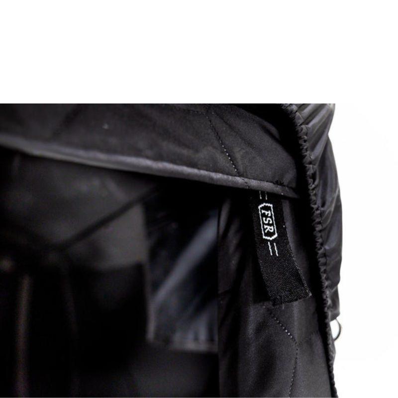 freespirit-recreation-hub-4-double-tent-black-close-up-view-with-zipper-handle-with-logo-on-white-background