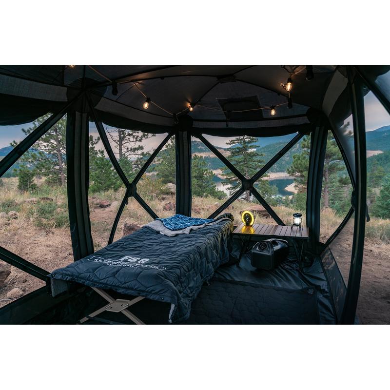 freespirit-recreation-hub-4-double-tent-black-interior-view-with-bed-and-view-to-mountains