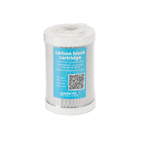 guzzle-h2o-5-inches-carbon-block-cartridge-front-view-on-white-background