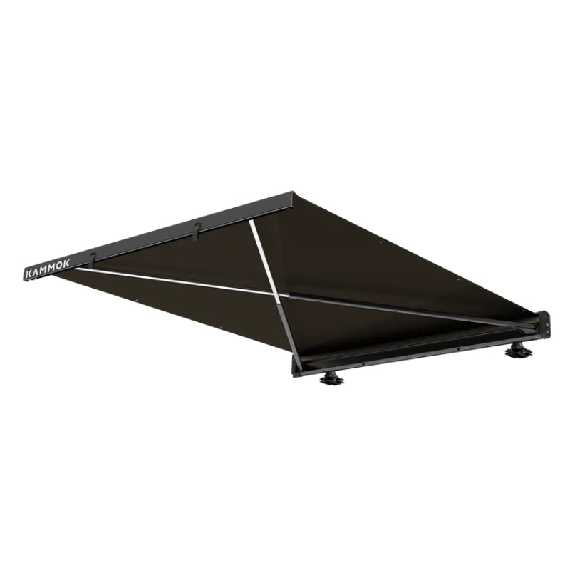 kammok-crosswing-awning-charcoal-5ft-open-front-corner-view-on-white-background