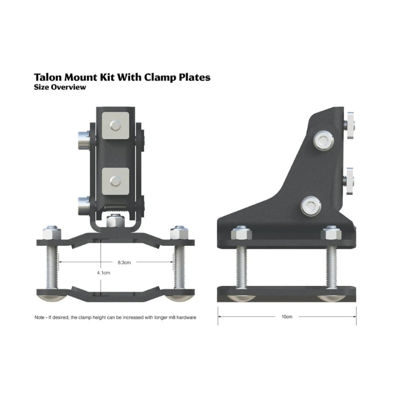 kammok-crosswing-talon-mount-kit-top-view-with-dimensions-on-natural-background