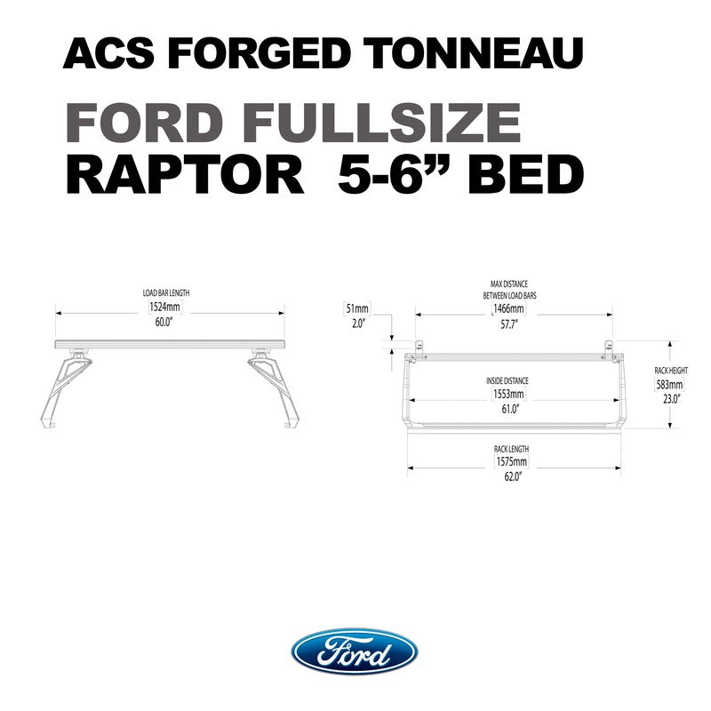 leitner-acs-forged-tonneau-bed-rack-for-ford-raptor-5ft-6in-dimensions-on-white-background