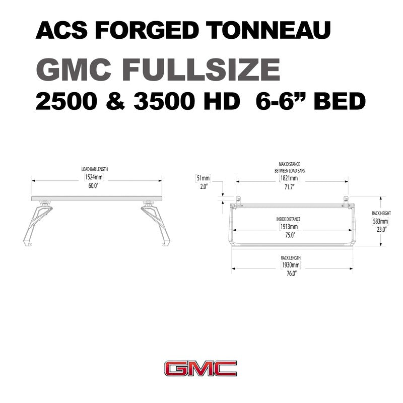 leitner-acs-forged-tonneau-bed-rack-for-gmc-2500-and-3500-6ft-6in-dimensions-on-white-background