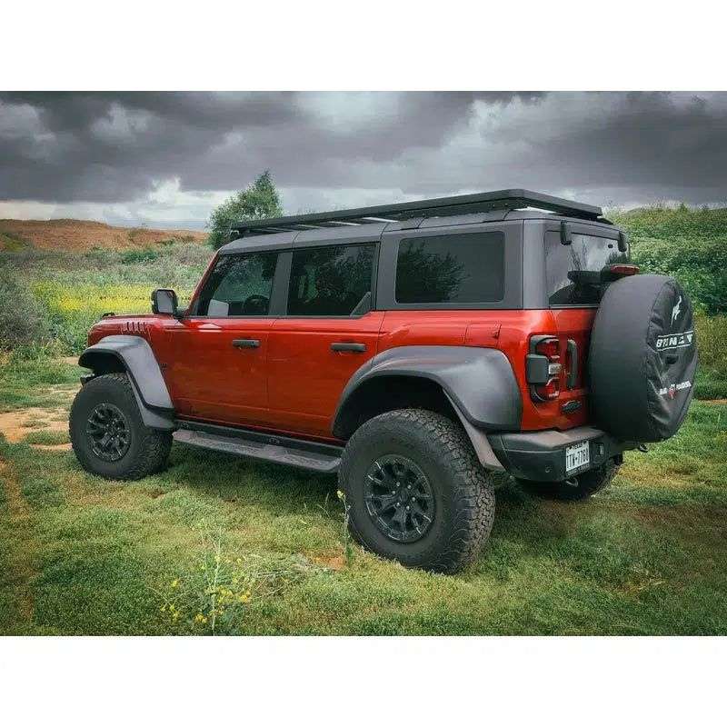 leitner-acs-roof-over-cab-platform-rack-for-ford-bronco-rear-corner-view-in-nature
