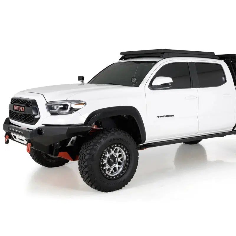 leitner-acs-roof-over-cab-platform-rack-for-toyota-tacoma-front-corner-view-on-white-background
