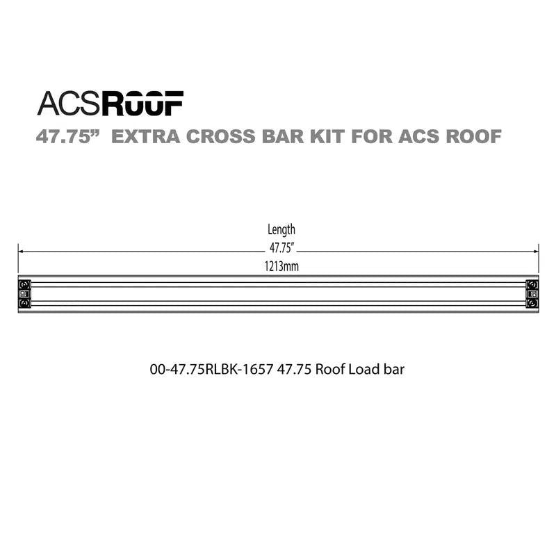 leitner-acs-roof-platform-rack-extra-load-bar-kit-47.75in-dimension-on-white-background
