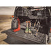 leitner-hydropod-carry-portable-shower-kit-front-view-on-truck-bed-with-boots-and-fishing-rods-in-nature
