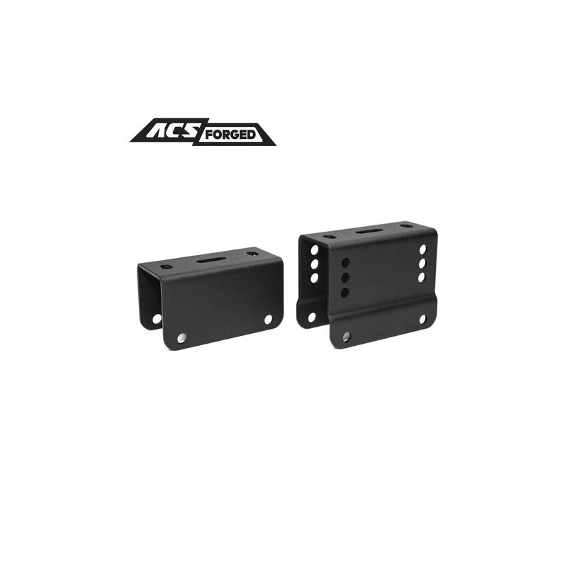 leitner-load-bar-riser-kit-for-acs-forged-front-corner-view-with-logo-on-white-background