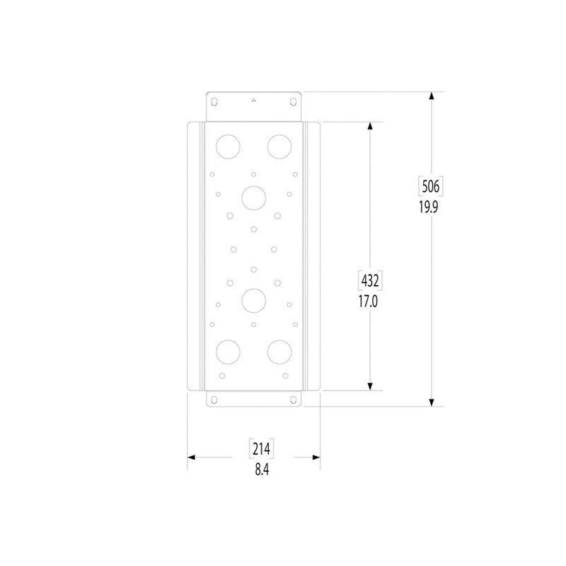Leitner Universal Mounting Plate-leitner-universal-mounting-plate-front-dimensions-on-white-background