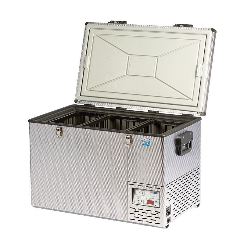 national-luna-legacy-smart-fridge-and-freezer-80l-front-view-with-door-opened-on-white-background