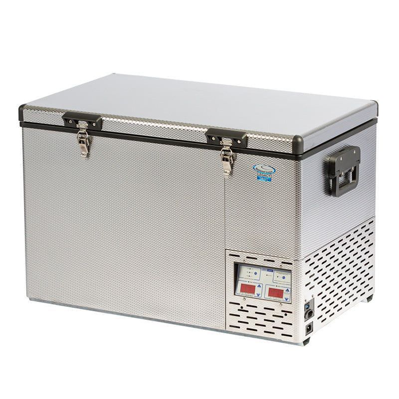 national-luna-legacy-smart-fridge-and-freezer-90l-front-view-with-dual-controller-on-white-background