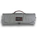 overland-solar-bugout-130-v3-portable-solar-charger-gray-closed-front-view-with-logo-on-white-background