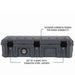 overland-vehicle-systems-117-qt-dry-cargo-box-with-drain-and-bottle-opener-front-top-view-exterior-ridges-with-3-latches