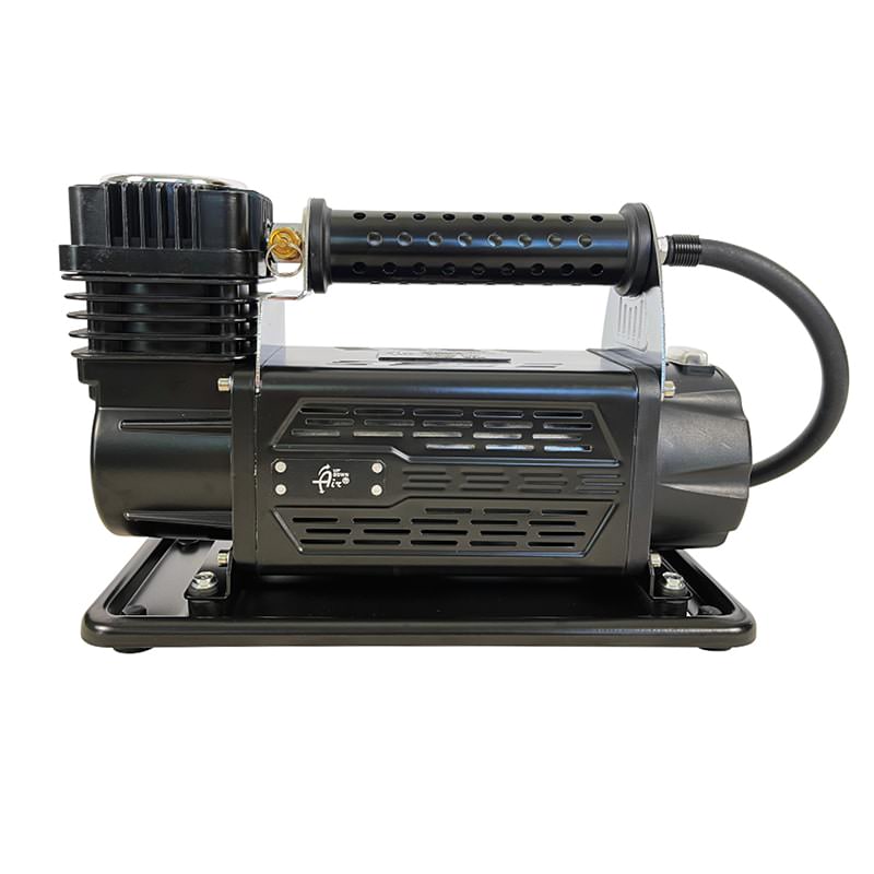 overland-vehicle-systems-egoi-5.6-cfm-air-compressor-front-view-black-low-noise-with-switch